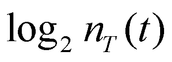 log base 2 of N sub T at t