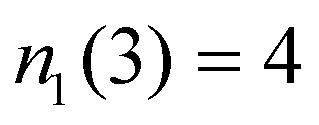 n sub 1 at 3 is equal to 4